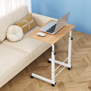 Artiss Laptop Desk Table Adjustable 60CM Light Wood-8