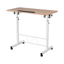 Artiss Laptop Desk Table Adjustable 80CM Light Wood-3