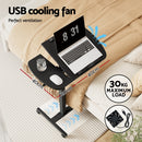 Artiss Laptop Desk Table Fan Cooling Black 60CM-4