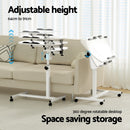 Artiss Laptop Desk Table Fan Cooling White 60CM-5