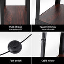 Artiss Floor Lamp 3 Tier Shelf Storage LED Light Stand Home Room Vintage White-6