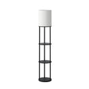 Artiss Floor Lamp 3 Tier Shelf Storage LED Light Stand Home Room Vintage Round-3