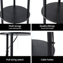 Artiss Floor Lamp 3 Tier Shelf Storage LED Light Stand Home Room Vintage Round-6