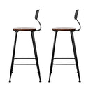 Artiss 2x Bar Stools Vintage Metal Chairs-6