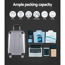 Wanderlite 3pc Luggage Trolley Travel Set Suitcase Carry On TSA Lock Hard Case Lightweight Silver-6