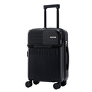 Wanderlite 20" Luggage Suitcase Front Pocket Travel Carry On TSA Black-1