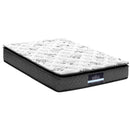 Giselle Bedding Single Mattress 24cm Pillow Top Bonnell Spring Egg Crate-9