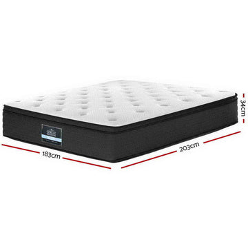 Giselle Bedding 34cm Mattress Euro Top King - 0