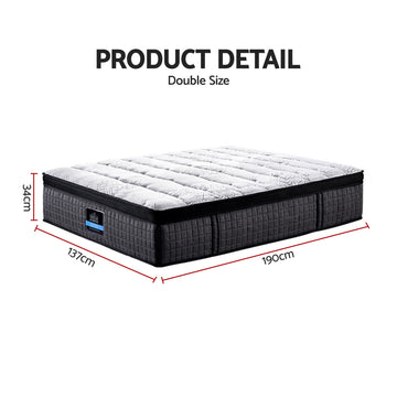 Giselle Bedding 34cm Mattress 9 Zone Latex Foam Double - 0