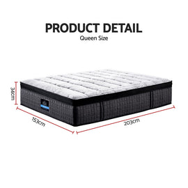 Giselle Bedding 34cm Mattress 9 Zone Latex Foam Queen - 0