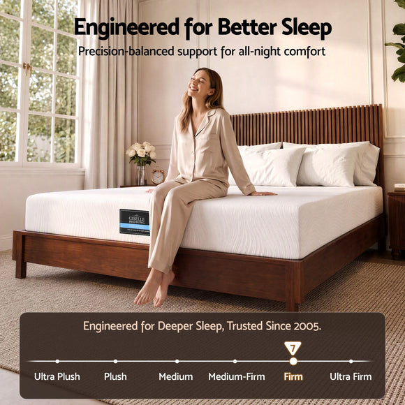 Giselle 25cm Double Hybrid Mattress Soft Knitted Fabric Edge Support Gel Foam