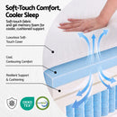Giselle 25cm King Single Hybrid Mattress Soft Knitted Fabric Edge Support Gel Foam-3