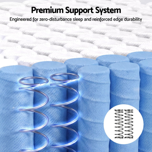 Giselle 25cm Queen Hybrid Mattress Soft Knitted Fabric Edge Support Gel Foam