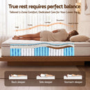 Giselle 30cm King Spring Mattress Tencel Cover 5-Zone Firm Back Support-4