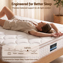 Giselle 30cm Queen Spring Mattress Tencel Cover 5-Zone Firm Back Support-3