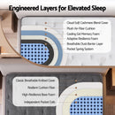 Giselle King Single Reversible Spring Mattress Cashmere Cover Gel Foam Firm 35cm-5