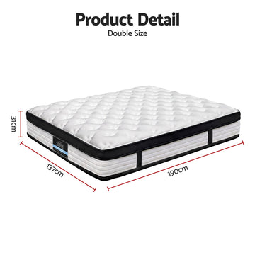 Giselle Bedding 31cm Mattress Euro Top Double - 0
