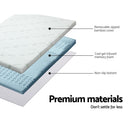 Giselle Bedding Memory Foam Mattress Topper 7-Zone 5cm Queen-3
