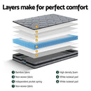 Giselle Bedding 22cm Mattress Medium Firm King Single-5