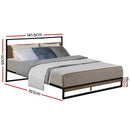 Artiss Bed Frame Double Size Metal Bed Frame DANE-3