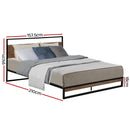 Artiss Bed Frame Queen Size Metal Bed Frame DANE-3