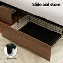 Artiss 2x Bed Frame Storage Drawers Trundle Black-5