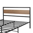 Artiss Bed Frame Double Size Metal Base Mattress Platform Foundation Black DREW-3