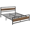Artiss Bed Frame Queen Size Metal Base Mattress Platform Foundation Black DREW-1
