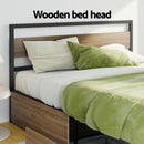 Artiss Bed Frame Queen Size Metal Frame with 2 Drawers DREW-4