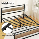 Artiss Bed Frame Queen Size Metal Frame with 2 Drawers DREW-5