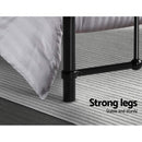 Artiss Bed Frame Metal Bed Frame LEO - Double (Black)-6
