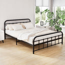 Artiss Bed Frame Metal Bed Frame LEO - Double (Black)-7