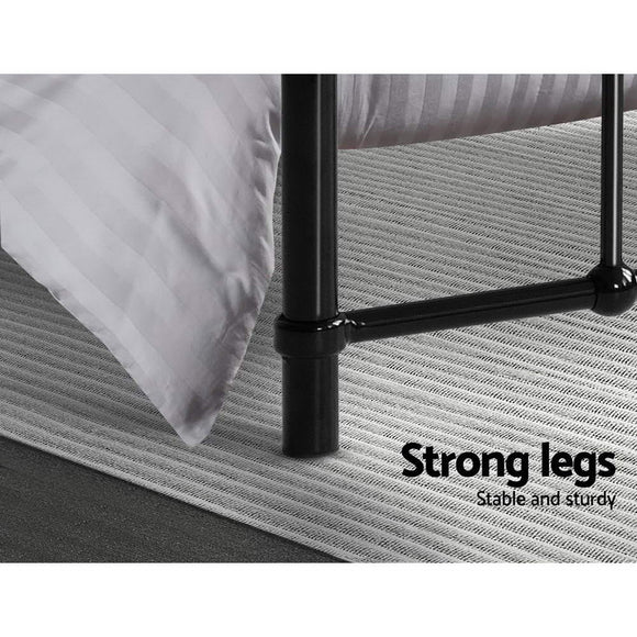 Artiss Bed Frame Metal Bed Frame LEO - Queen (Black)