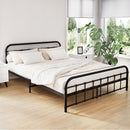 Artiss Bed Frame Metal Bed Frame LEO - Queen (Black)-7