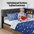 Artiss Bed Frame King Single Size with 2 Drawers and Charging Station Metal Corner Bed Base-7