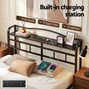 Artiss Bed Frame Double Size with Charging Station WAVE-4