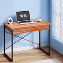 Artiss Computer Desk Drawer Storage Walnut 100CM-8