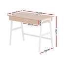 Artiss Computer Desk Drawer Cabinet Oak 100CM-2