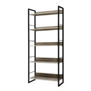 Artiss Bookshelf 5 Tiers - NOE Black and Oak-3