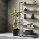 Artiss Bookshelf 5 Tiers - NOE Black and Oak-1