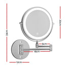 Embellir Extendable Makeup Mirror 10X Magnifying Double-Sided Bathroom Silver-2
