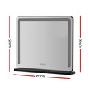 Embellir Makeup Mirror 60x50cm Hollywood Vanity with LED Light Tabletop Black-2
