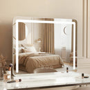 Embellir Makeup Mirror 60x50cm Hollywood Vanity with LED Light Tabletop White-7