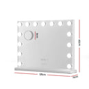 Embellir Makeup Mirror 58x45cm Hollywood Vanity with LED Light Tabletop White-2