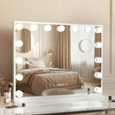 Embellir Makeup Mirror 58x45cm Hollywood Vanity with LED Light Tabletop White-7