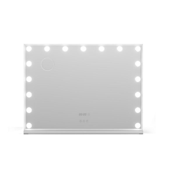 Embellir Makeup Mirror 80x60cm Hollywood Vanity with LED Light Tabletop White