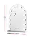 Embellir Makeup Mirror 40x50cm Dressing Vanity LED Bulb Light with 5x Magnification White Arch-2