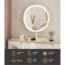 Embellir Makeup Mirror 40x40cm Hollywood Vanity with LED Light Tabletop Round-4
