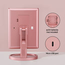 Embellir Tri-fold Makeup Mirror 1X2X3X Magnifying with LED Light Travel Portable Pink-12