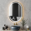 Embellir LED Wall Mirror With Light 50X75CM Bathroom Decor Oval Mirrors Vanity-4